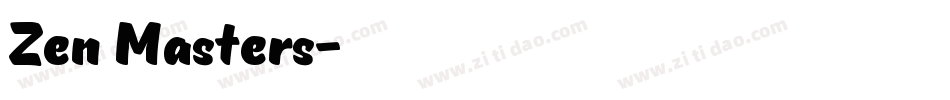 Zen Masters字体转换